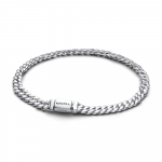 Cuban chain sterling silver bracelet