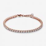 Браслет с покрытием из 14-каратного розового золота с прозрачным кубическим цирконием