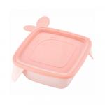 Детская тарелка Lalababy Play with Me Wolfie с мягкой крышкой персиковая карамель