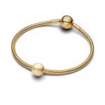 14k Gold-plated charm with yellow lacquered artificial pearl