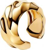 Rippled 14k gold-plated ear cuff