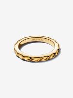 Rippled 14k gold-plated ring