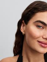 Twisted 14k gold-plated hoop earrings