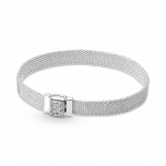 Сетчатый браслет PANDORA Reflexions из стерлингового серебра с прозрачным кубическим цирконием