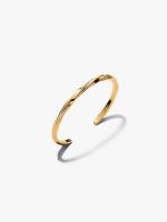 Twisted 14k gold-plated open bangle