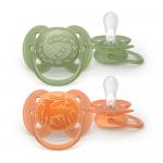 Силиконовая пустышка Philips AVENT ultrasoft deco neutral 18м+ 2 шт