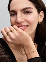 Rippled 14k gold-plated ring
