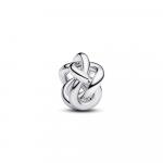 Infinity knot sterling silver charm