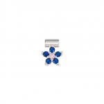 SEIMIA ed, FLORA in 925 sterling silver and cz (FLOWERS) (004_BLUE)