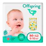 Подгузники Offspring Ананасы размер M 6-10 кг 42 шт