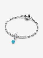 Sterling silver dangle with imitation turquoise