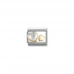 Comp  Classic C Z  FACETED with SYMBOLS steel  750 gold (08_WHITE heart)