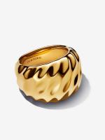 Rippled 14k gold-plated ring
