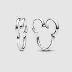 Disney Mickey silhouette sterling silver hoop earrings