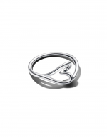 Heart sterling silver ring