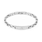 MANVISION bracelet in steel and cubic zirconia (Anchor)