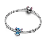 Disney Stitch sterling silver charm with purple, blue and black enamel