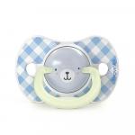 Пустышка ночная Suavinex Wild голубая 0-6м 2шт