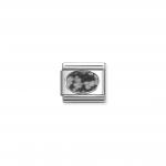 Composable Classic HARD STONES steel and 925 sterling silver (44_MAT OBSIDIAN)