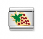 COMPOSABLE Classic FRUITS in stainless steel with enamel and 18k gold (Strawberry)
