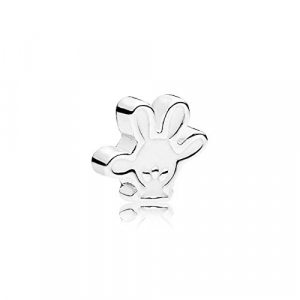 Disney Mickey glove silver petite element with white enamel