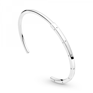 Pandora logo sterling silver open bangle