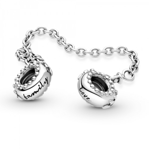 Family tree sterling silver safety chain