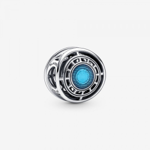 Marvel Arc Reactor sterling silver charm with blue enamel