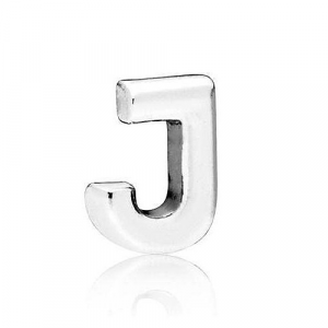 Letter J silver petite element