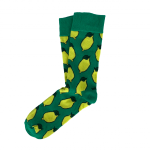 Зеленые носки с лимонами