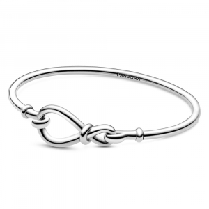 Infinity sterling silver bangle