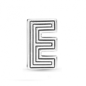 Pandora Reflexions letter E silver clip charm