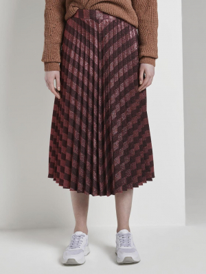 lurex plissee midi skirt, 24001, S