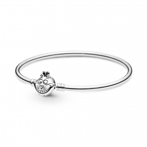 Disney Alice in Wonderland sterling silver bangle with Cheshire cat clasp