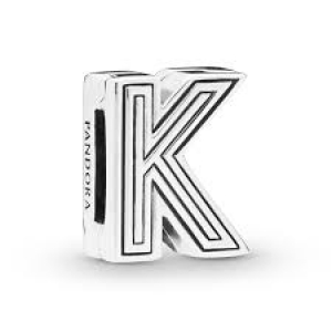 Pandora Reflexions letter K silver clip charm