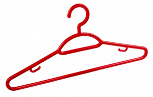 Вешалка для одежды (красный тонкий)