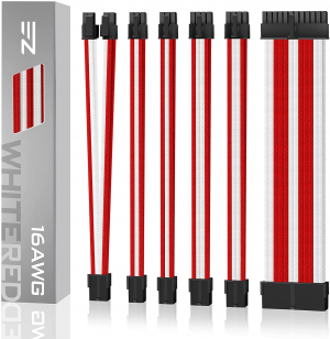 EZDIY-FAB PSU CABLE EXTENSION KIT(White-Red)