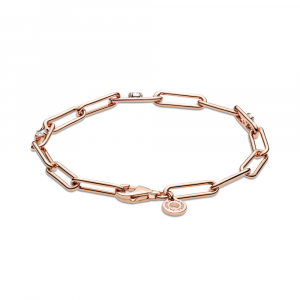 Pandora Rose link bracelet with clear cubic zirconia