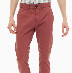 overdyed chino, rouge red, 34/34