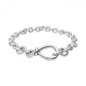 Infinity sterling silver bracelet