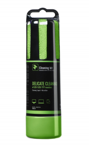 2E Cleaning Kit Liquid for LED / LCD 150ml + Cloth, Green