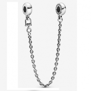 Sterling silver safety chain with silicone grip
