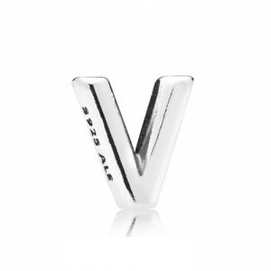 Letter V silver petite element