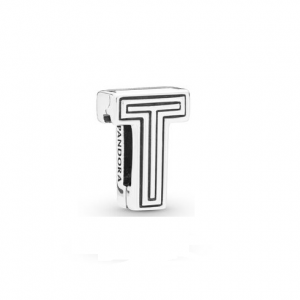 Pandora Reflexions letter T silver clip charm