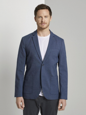 dobby blazer, blazer structure grey, 50
