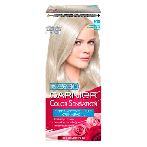 Garnier Стойкая крем-краска для волос Color Sensation Роскошь цвета № 910 Пепельно-платиновый Блонд 110 мл