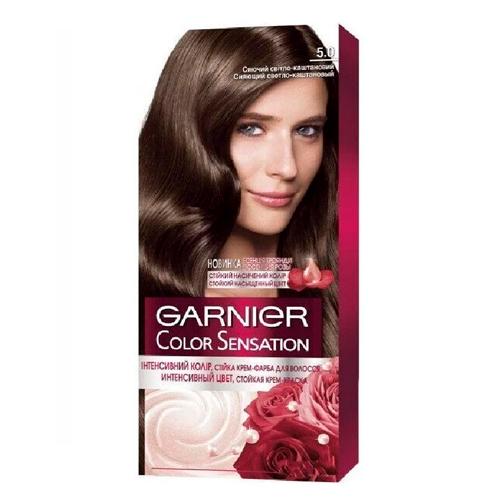 Garnier Краска для волос COLOR SENSATION тон 5.0 Сияющий светло-каштановый