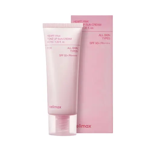 Celimax Heart Pink Tone Up Sun Cream Солнцезащитный крем с эффектом тонирования в розовый тон 40 мл