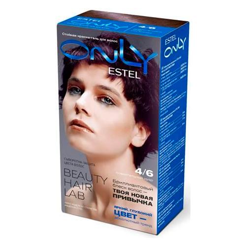 ESTEL ONLY Стойкая краска-гель для волос 4/6 Шатен фиолетовый
