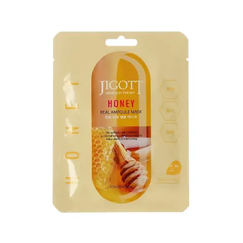 JIGOTT Тканевая маска для лица  HONEY REAL AMPOULE MASK